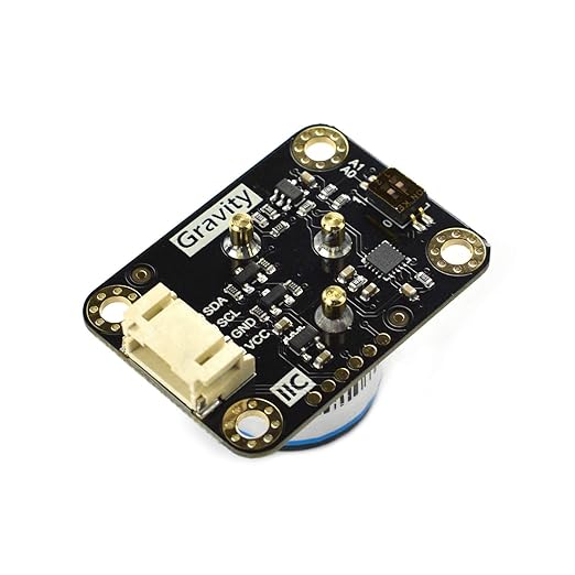 Gravity: I2C Electrochemical Oxygen (O2) Sensor Module | 0-25% Vol Range | Plug & Play Digital Gas Detector | No Soldering | 3.3V-5.5V for Arduino, ESP32, Raspberry Pi | IoT & Air Quality Monitoring