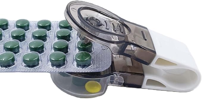 Grey Pill Popper Tool Easy Blister Pack Tablet Remover & Medicine Dispenser for Arthritis, Portable Handy Gadget