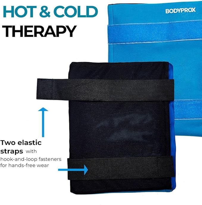 BODYPROX Flexible Large Gel Ice Pack for Shoulders, Arms, Back and Thighs. Hot & Cold Therapy Wrap