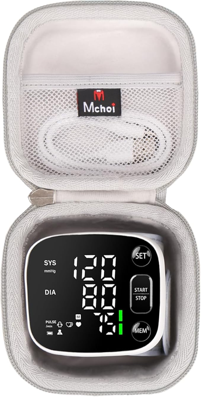 Mchoi Hard Case Suitable for Oklar/for Sejoy/for Medline/for MMIZOO Wrist Blood Pressure Cuff Monitor, Case Only