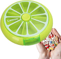 Weekly Pill Dispenser - Portable Round Pill Storage Box, Weekly Pill Case, Fruit-Shaped Design Storage Supplies for, Candy, Pills, and Other Items