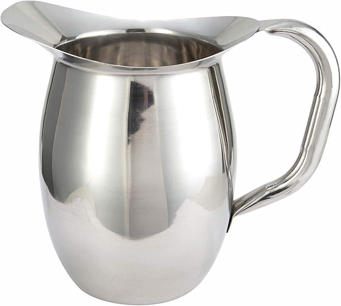Winco WPB-2 Deluxe Bell Pitcher, 2-Quart, Stainless Steel, Medium