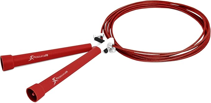 ProsourceFit Speed Jump Rope 10’ Adjustable Length, Super Fast Turning for Cardio, Boxing