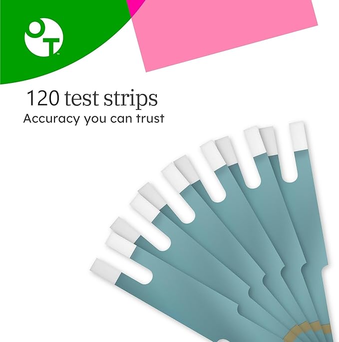 OneTouch Ultra Plus Test Strips - 120 Count - Diabetic Test Strips for Blood Glucose Meter & Daily Blood Sugar Levels - 30 Count/Pack (4 Pack)