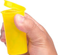 100Pcs Empty Pill Bottles with Caps, 13 Dram Empty Prescription Vial, Waterproof Airtight Joint Pill Bottles with Pop Top Caps, Medicine Container for Pill, Crafts, Candy, Supplements(Yellow)