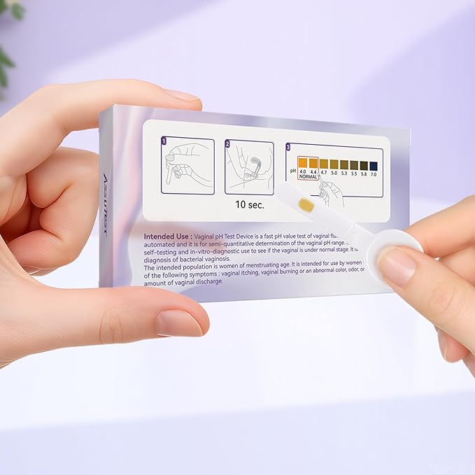 Vaginal Health pH Test Kit, at-Home Bv pH Balance for Women and Yeast Infection Test Kit. Vaginal pH Tester to Differentiate Between Conditions (4 Tests)