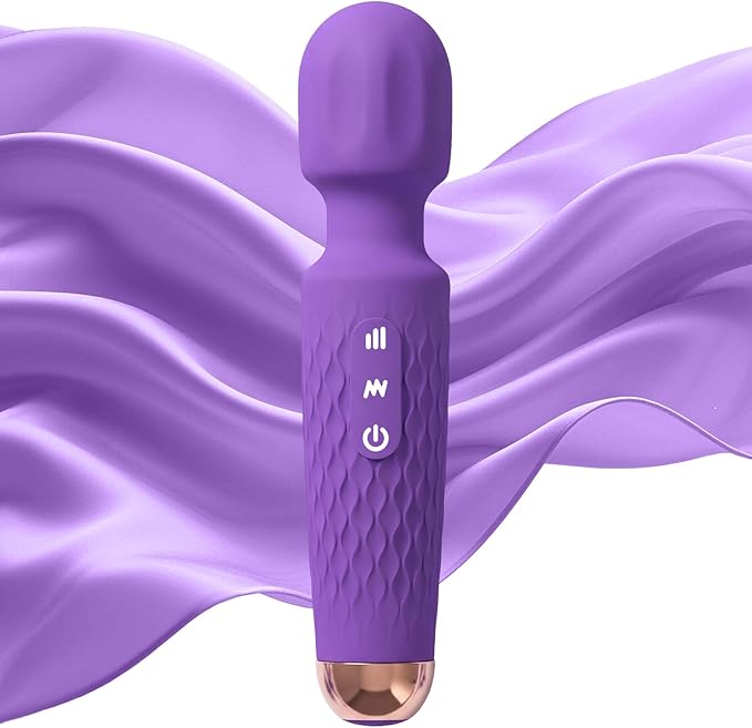 Personal Massager - 4H Max Runtime & Ultra-Quiet - Waterproof - 20 Modes 8 Speeds for Deep Tissue Back Massage, Post-Workout Recovery and Neck Muscle Relaxation（LX-Darkpurple）