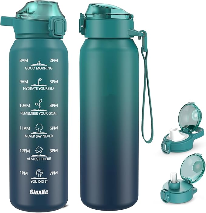 17oz Insulated Water Bottle with 2Lids(Straw Lid & Spout Lid), 500ml Stainless Steel Water Bottle Double Walled Leakproof, Reusable Metal Bottle Keep Cold & Hot for Men, Women BLUE BLUE