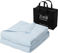 ZonLi Weighted Blanket 15lbs (48''x72'', Twin Size, Cambridge Blue), Cooling Weighted Blankets for Adults, High Breathability Heavy Blanket, Soft Material with Premium Glass Beads