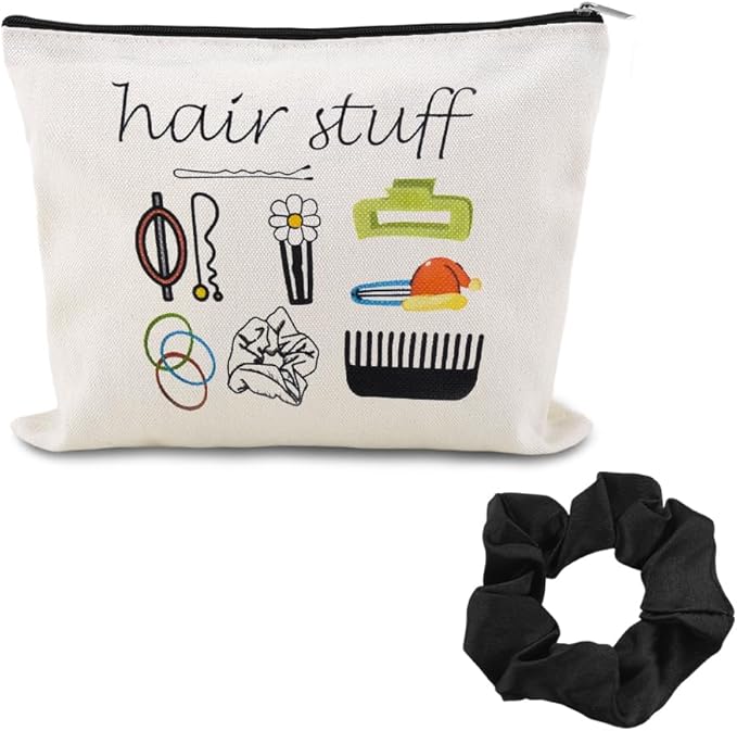 Cosmetic Bag for Hair Accessories Organizer Pouch Birthday Holiday Christmas Gift for Hairstylist Women Toiletry Makeup Bag for Hair Stuff Pouch Travel Bags for Hairdresser Salon Bags for Hair Product