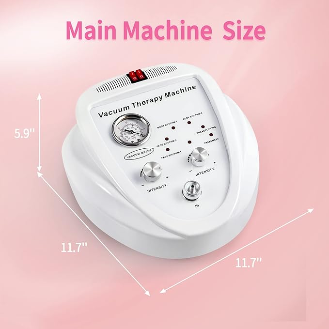 Beauty Star Vacuum Therapy Cupping Machine, Multifunctional Body, Back, Face Massage Care Machine Adjustable Suction (0-70 cmHg) with 30 Cups and 3 Gua Sha Pumps (Max Cups 1200ML)