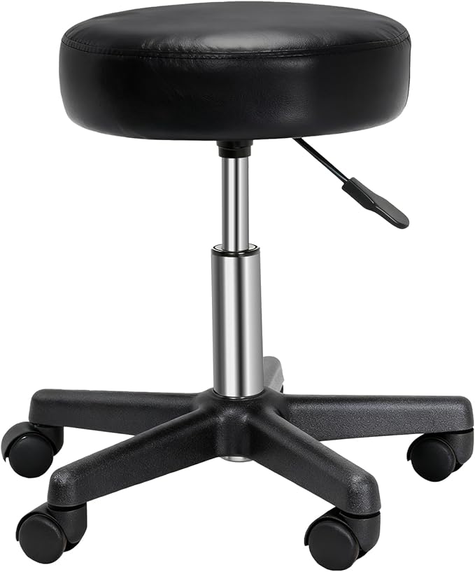 ZENY Adjustable Swivel Stool Chair Hydraulic Rolling Stool for Beauty Salon Massage Spa Medical Tattoo Drafting, Black