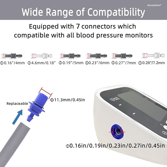 Pediatric Blood Pressure Cuff, 4.7”-9.5” (12-24CM) Small Child Cuff Compatible with Omron BP Monitor, Replacement Cuff for Kids and Women, with 7 Connectors
