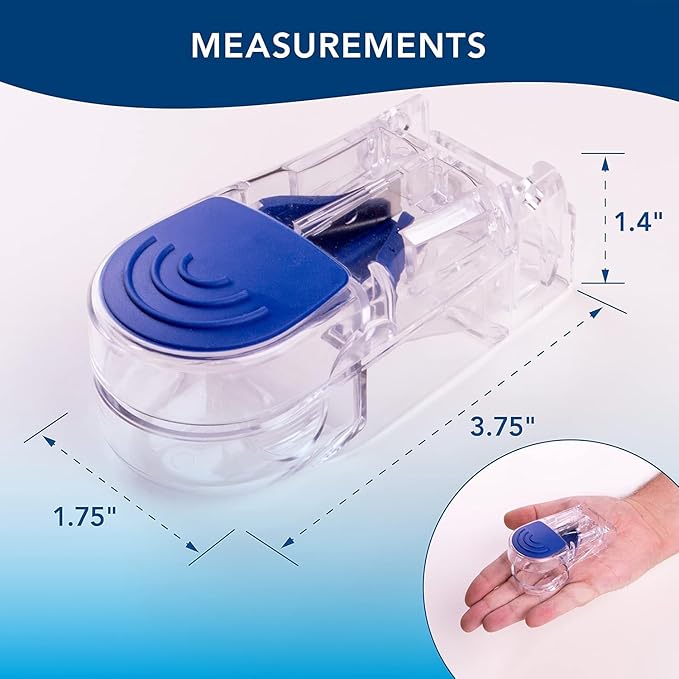Apex 7-day Mediplanner Medicine Pill Organizer with Ultra Pill Cutter & Splitter with Retracting Blade Guard, Vitamin Organizer, Medication Travel Case and Medicine Splitter for Medication Management