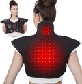 Red Light Therapy for Shoulder & Neck, 165 LEDs 660nm & 850nm Near Infrared Light Therapy for Upper Back, Wearable Pain Relief Pad for Muscle, Stiffness, Home & Office Use，Black