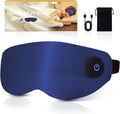 Heated Eye Mask for Dry Eyes, Rechargeable Warm Eye Compress with Adjustable Heat, Auto Shut-Off, Washable Cover Blue