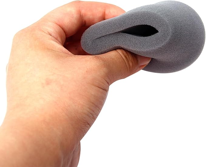 Fielect 2Pcs Microphone Cover Sponge Foam Mic Cover Handheld Microphone Windscreen Shield Protection Micro Foam Filter Gray for KTV Broadcasting