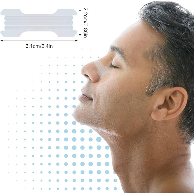 Invisible Clear Nasal Strips for Snoring, 60 Count Nose Strips for Breathing, Extra Strength Nasal Strips, Lift for Open Feeling During Sleep & Sports