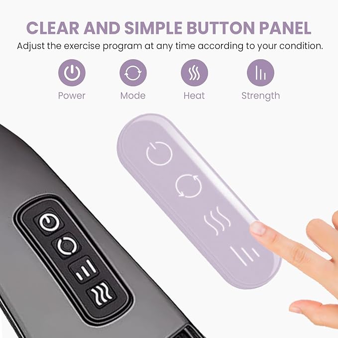 4D Shiatsu Neck and Shoulder Massager with Heat, Deep Tissue Back and Neck Massager for Pain Relief, Eco-Friendly Portable Massage Pillow for Home Office Car, Relaxing Gift for Men and Women
