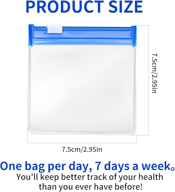 21PCS Pill Pouches, Pill Organizer Travel, Clear Pill Baggies, Plastic Pill Bags with Slide Lock for Medicine Small Items Storage (Classic)