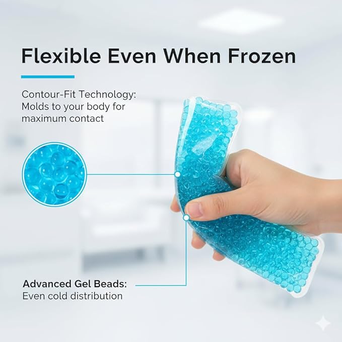 Perineal Cooling Pad for Postpartum Recovery, Extra Durable Gel Cold Packs for Hemorrhoids & C-Section Relief, 2 Reusable Ice Packs & 2 Washable Covers, New Mom Gift