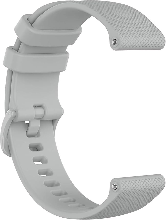 Compatible with Garmin Venu Sq Bands for Women Men, 20mm Quick Release Silicone Replacement Band Wristbands Straps Bracelet Fit for Garmin Vivoactive 3 Music, Forerunner 245 645 (Gray)