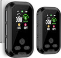 2-Pcs 4IN1 Plug in Smoke & Carbon Monoxide Detector Combination Builti-in 2000 mAh Backup Battery HD Screen [Smoke CO Temp Humidity Sensor] Alarm for Home Travel Hotel Indoor (Black)