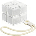 Cube Pill Organizer - Weekly 8 Compartments Portable Pill Case, Magnetic Closure, Detachable & Washable Travel Pill Container (White)
