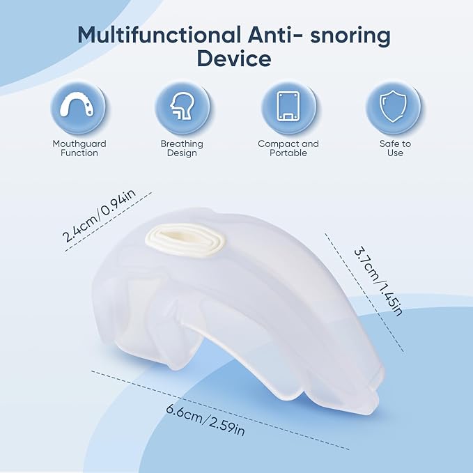 Anti-Snoring Device, Reusable Snore Stopper Anti Snoring Mouthpiece, Snoring Solution Mouthpiece Stop Snoring for Men and Women