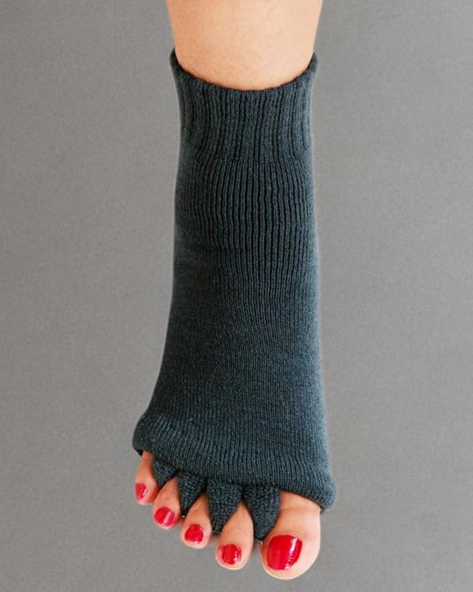 Yoga Sports GYM Five Toe Separator Socks Alignment Pain Health Massage Socks, Prevent Foot Cramps, One Pair
