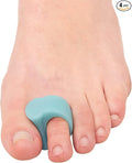 ZenToes Gel Toe Separators for Overlapping Toes, Bunions, Big Toe Alignment, Corrector and Spacer - 4 Pack (Blue)