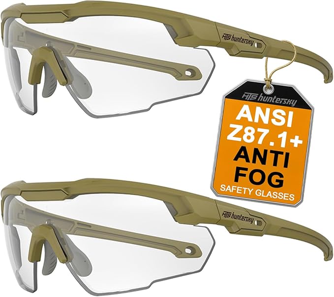 HTS HUNTERSKY Ballistic Tactical Shooting Glasses ANSI Z87+ UV400 Protective Eyewear