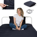 Grounding Fitted Sheet CaliforniaKing,10% Conductive Silver, 90% Cotton, Earthing Sheet, 400 Thread-Count Luxurious Feel, Grounding Sheets, Better Sleep, Fitted Sheet (Deep Blue, CaliKing)