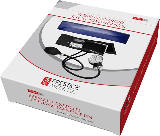 Prestige Medical Premium Adult Aneroid Sphymomanometer In Box Packaging, Party Owls Black