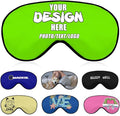 Custom Sleeping Eye Masks with Your Own Design, Customized Light Blocking Eyeshade for Deep Sleep Nap, Customize Blindfold Travel Accessory Sleep Aid Airplane Night Companion,#LawnGreen