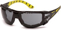 Pyramex Endeavor Plus Safety Glass Black/Gray Frame With Foam Padding Clear H2MAX Anti-fog Lens