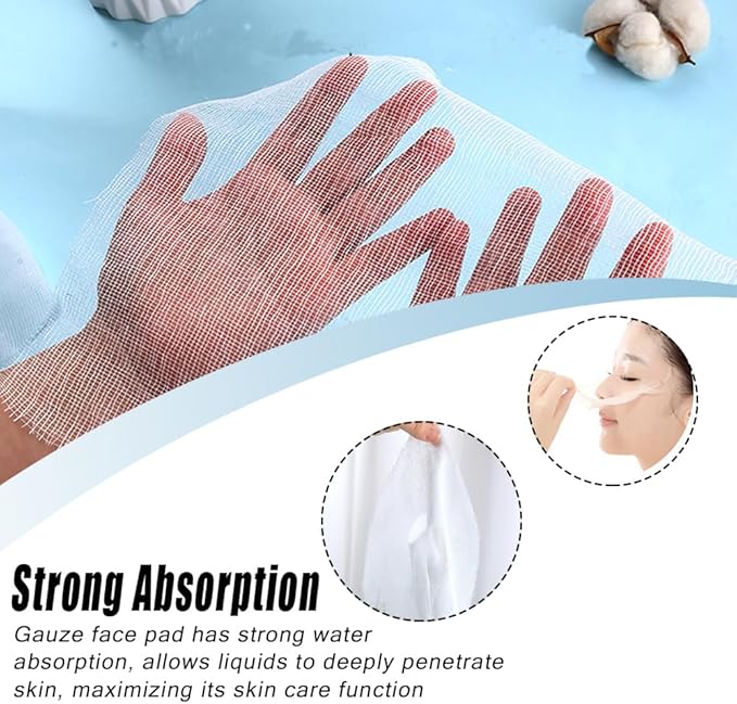 100Pcs Gauze for High Frequency Wand Strong Water Absorption Soft Frequency Face Pads Face Gauze
