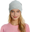 Amradield Faraday Silver Fiber Skull Hat Elasticity Cotton Beanies Slouch Cap Shielding RF Radiation Knit Cap Blocking Signal