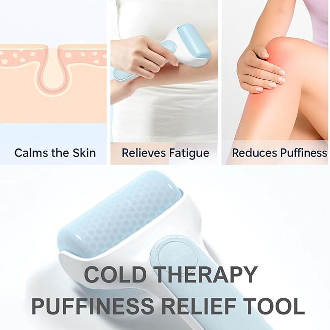 Ice Roller for Face Women with Caryy Case Long Lasting Cold, Effective Reducing Puffiness Under Eyes and Cheeks, Soothing, Ease of Use