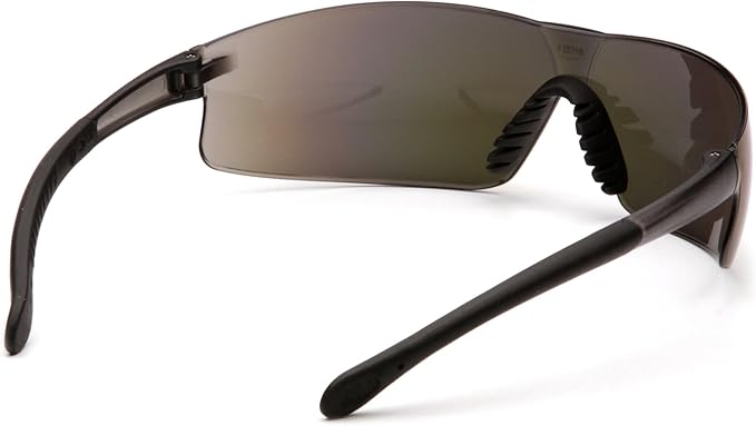 Pyramex Provoq Safety Eyewear Blue Mirror Lens Black Temples