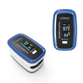LOOKEE LK50D1 Deluxe Fingertip Pulse Oximeter - Finger SpO2 Blood Oxygen Saturation Monitor with Auto Rotate OLED Display Plethysmograph Waveform & Pulse Graph - Batteries Included