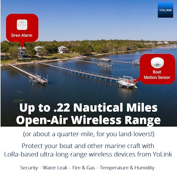 YoLink SpeakerHub & One Motion Sensor Smart Home and Security Kit – Audio Hub Plays Tones/Sounds, Spoken Messages, LoRa-Powered ¼ Mile Range, WiFi Required
