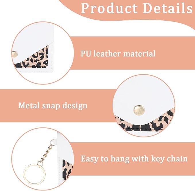 1 Pack Birth Control Pill Case Sleeve Packet 4.3 X 3 Inch PU Leather Wallet Pill Holder Privacy Protection Birth Control Pill Wallet with Key Ring for Pill Card Organizer, White