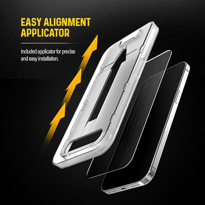 magglass Privacy+ for iPhone 16 Screen Protector, Privacy Anti-Spy Tempered Glass (Easy Applicator Included)