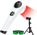 Cold Laser Therapy Device for Humans & Dogs, 4 x 808nm and14 x 650nm, Handheld Red Light and Near Infrared Light Therapy Devices with Stand, Red Light Therapy Wand for Pain Relief Joint, Muscle Pain