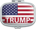President Trump American Flag Rectangle Pill Case Trinket Gift Box