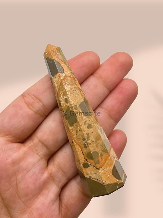WholesaleGemShop 3 Inch Gemstones Obelisk Tower Jumbo Facet Aura Rock Crystal Natural Polished Earth Wand Spirit