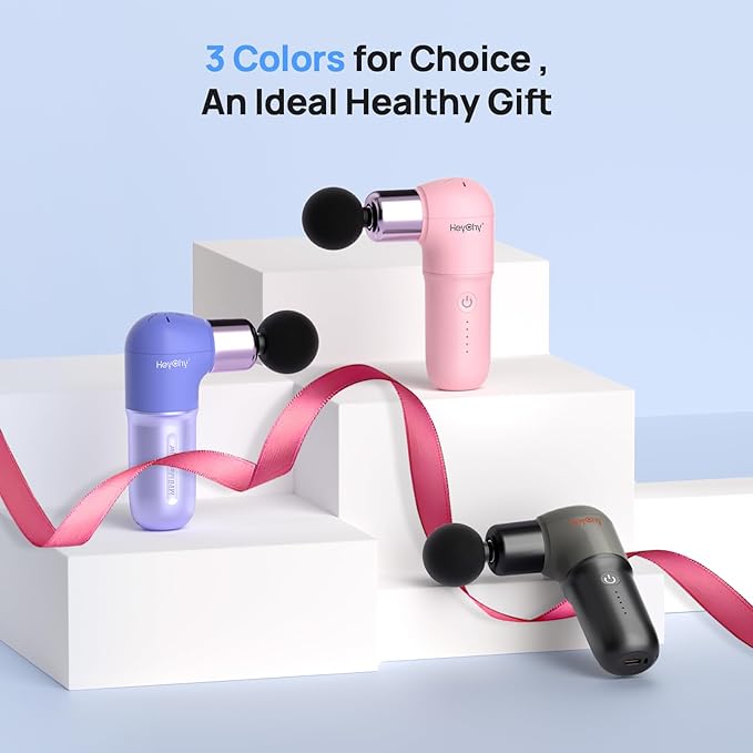 Super Mini Massage Gun, Deep Tissues Percussion Muscle Massager, Compact Sports Travel Massage Gun, Portable Massager Gun for her him, Black