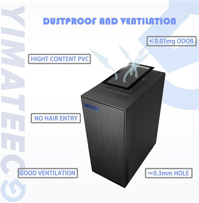 Dust Filter PC 360mm x 120 mm Magnetic Fan Dust Mesh Filter for Computer Cooler Fan/PSU/Routers, PVC 50 Mesh PC Case Screen Dustproof Vent Filter Cover Fan Grills (PVC, 120 * 360mm, 4pcs, Black)
