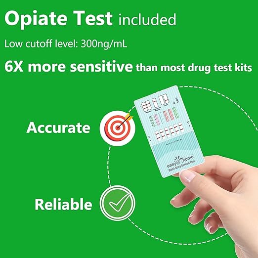 Easy@Home Multi-Drug Screen Test: Quick Testing Buprenorphine (BUP), Cocaine (COC), Morphine (MOR), Methadone (MTD), Oxazepam (BZO), Oxycodone (OXY) -#EDOAP-865 (5 Individual Pack)